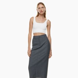 Aritzia Sculpt Knit Tank White